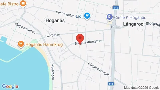 Apartments for rent i Höganäs - kort over placeringen