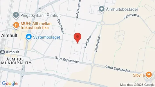 Apartments for rent i Älmhult - kort over placeringen