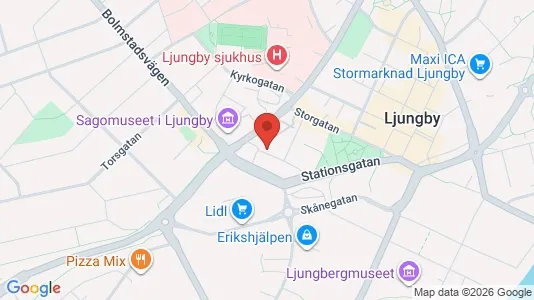 Apartments for rent i Ljungby - kort over placeringen