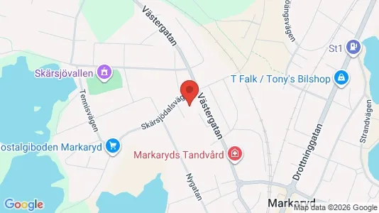Apartments for rent i Markaryd - kort over placeringen