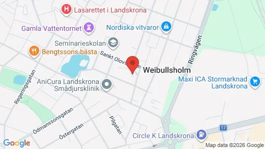 Apartments for rent i Landskrona - kort over placeringen