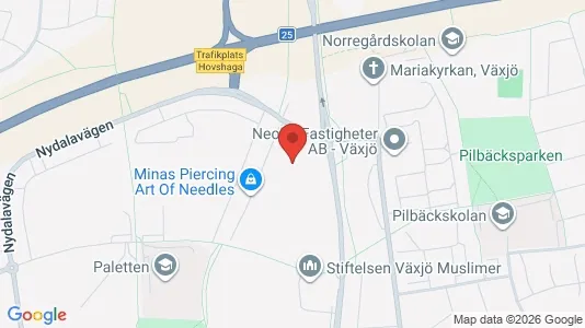 Apartments for rent i Växjö - kort over placeringen