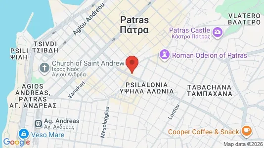 Apartments for rent i Patras - kort over placeringen