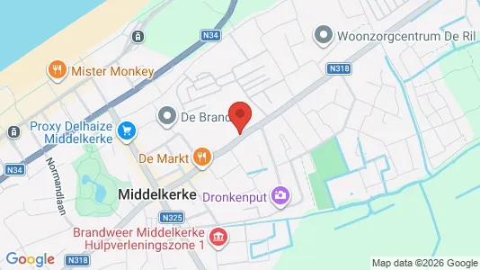 Apartments for rent i Middelkerke - kort over placeringen