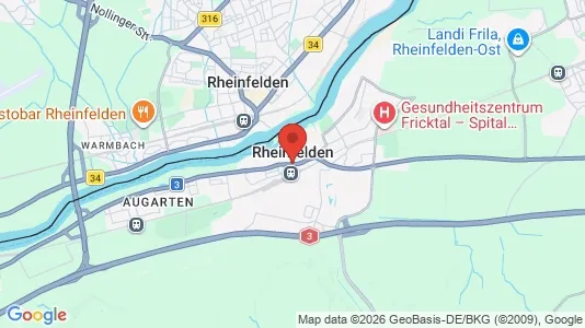 Apartments for rent i Rheinfelden - kort over placeringen