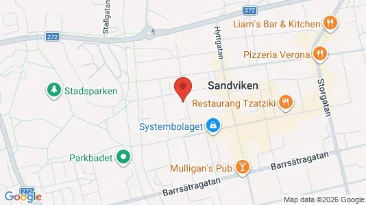 Apartments for rent i Sandviken - kort over placeringen