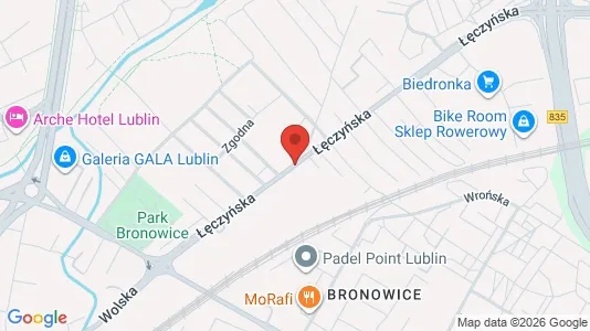Apartments for rent i Lublin - kort over placeringen