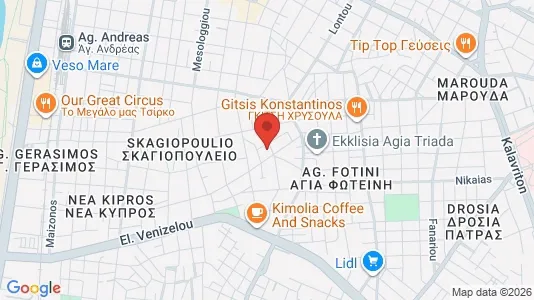 Apartments for rent i Patras - kort over placeringen
