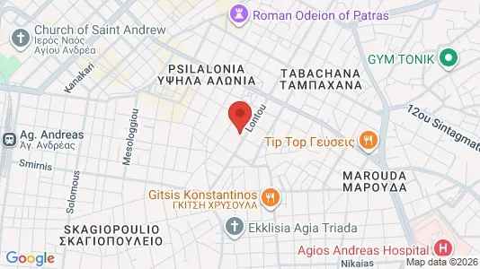 Apartments for rent i Patras - kort over placeringen