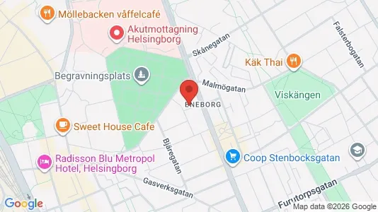 Apartments for rent i Helsingborg - kort over placeringen
