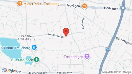 Apartments for rent i Trelleborg - kort over placeringen