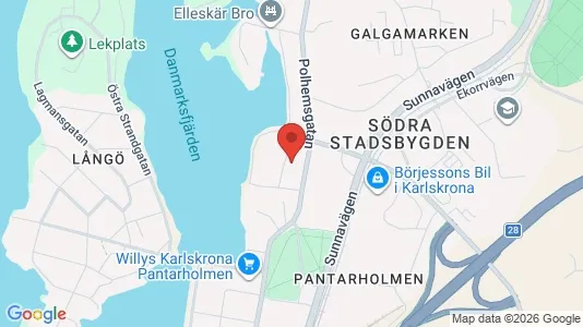 Apartments for rent i Karlskrona - kort over placeringen