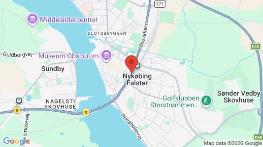 Apartments for rent i Nykøbing Falster - kort over placeringen