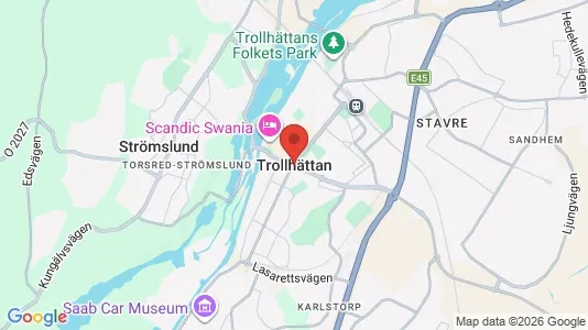 Apartments for rent i Trollhättan - kort over placeringen