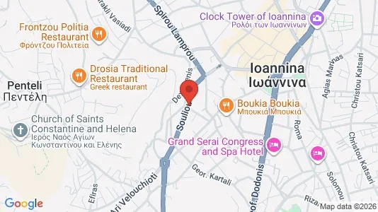 Apartments for rent i Ioannina - kort over placeringen