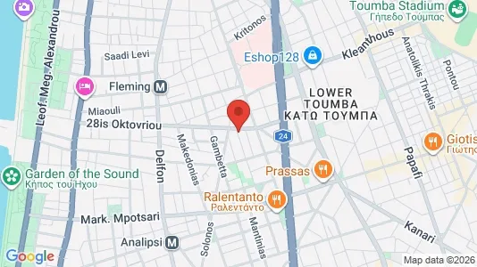 Apartments for rent i Thessaloniki - kort over placeringen