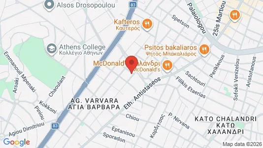 Apartments for rent i Agia Paraskevi - kort over placeringen