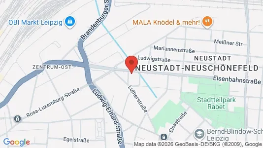 Apartments for rent i Leipzig - kort over placeringen
