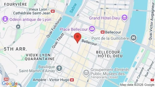 Apartments for rent i Lyon - kort over placeringen