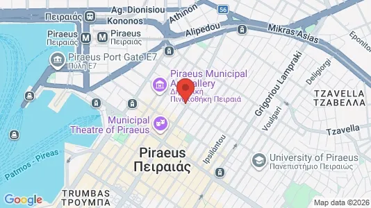 Apartments for rent i Piraeus - kort over placeringen