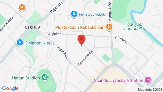 Rooms for rent i Jyväskylä - kort over placeringen
