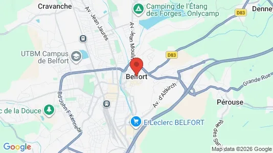 Apartments for rent i Belfort - kort over placeringen