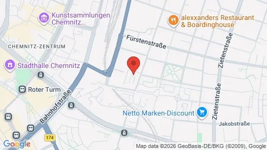 Apartments for rent i Chemnitz - kort over placeringen