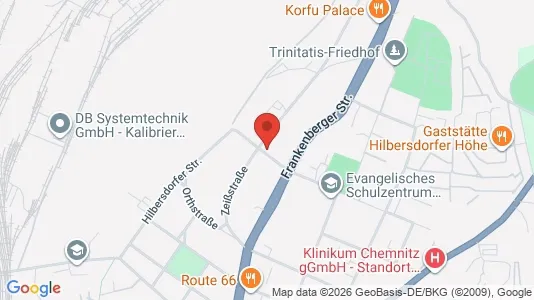 Apartments for rent i Chemnitz - kort over placeringen