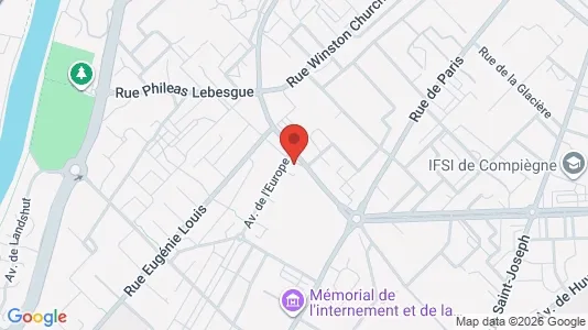 Apartments for rent i Compiègne - kort over placeringen