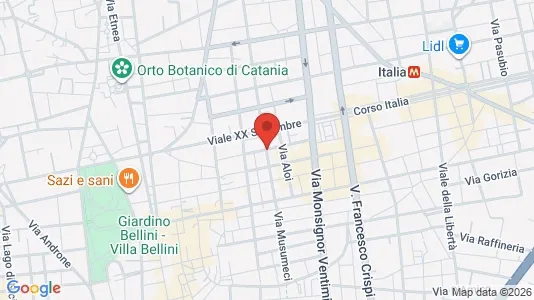 Apartments for rent i Catania - kort over placeringen