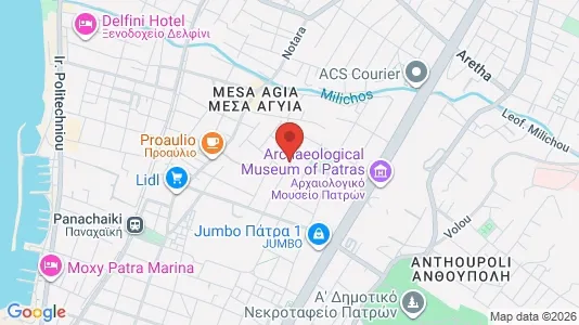 Apartments for rent i Patras - kort over placeringen
