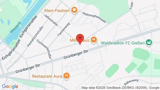 Apartments for rent i Gießen - kort over placeringen