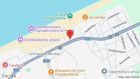 Apartments for rent i Koksijde - kort over placeringen