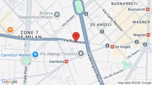 Apartments for rent i Milano Zona 7 - Baggio, De Angeli, San Siro - kort over placeringen