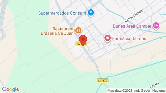 Apartments for rent i Daimús - kort over placeringen