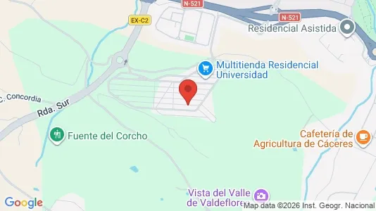 Apartments for rent i Cáceres - kort over placeringen