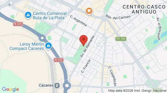 Apartments for rent i Cáceres - kort over placeringen