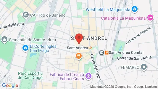 Apartments for rent i Barcelona Sant Andreu - kort over placeringen