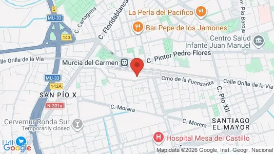 Rooms for rent i Murcia - kort over placeringen