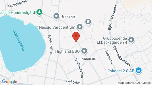 Apartments for rent i Nässjö - kort over placeringen