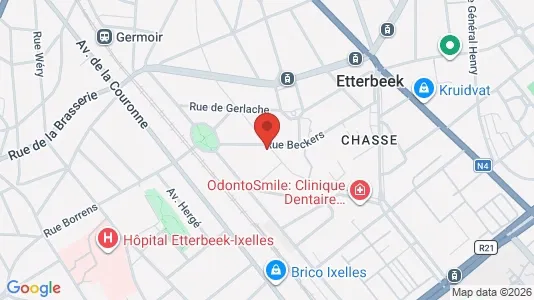 Apartments for rent i Brussels Etterbeek - kort over placeringen