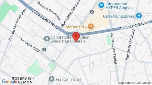 Apartments for rent i Angers - kort over placeringen