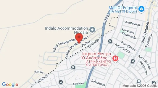 Apartments for rent i Nicosia Egkomi - kort over placeringen