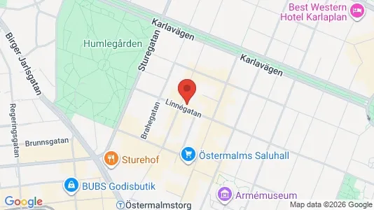 Apartments for rent i Östermalm - kort over placeringen