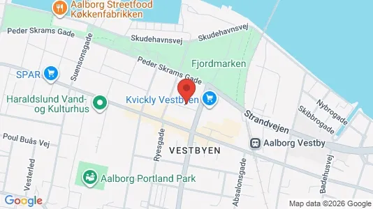 Apartments for rent i Aalborg Center - kort over placeringen
