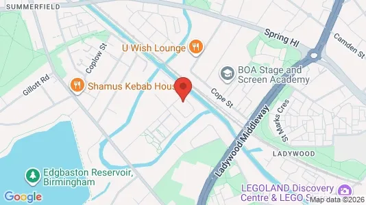 Apartments for rent i Birmingham - West Midlands - kort over placeringen