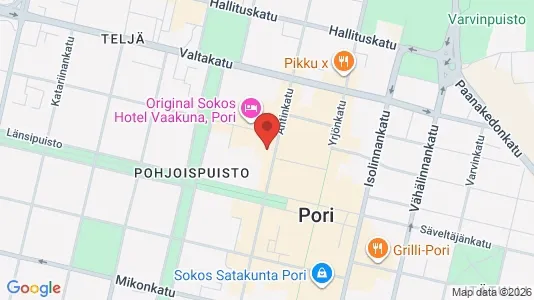 Apartments for rent i Pori - kort over placeringen