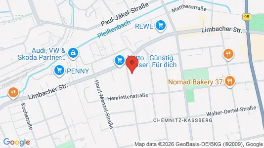 Apartments for rent i Chemnitz - kort over placeringen