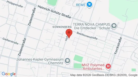 Apartments for rent i Chemnitz - kort over placeringen