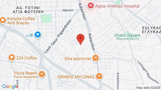 Apartments for rent i Patras - kort over placeringen